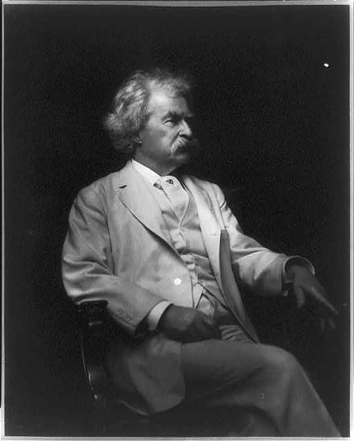 Portrait of Mark Twain (circa 1907).